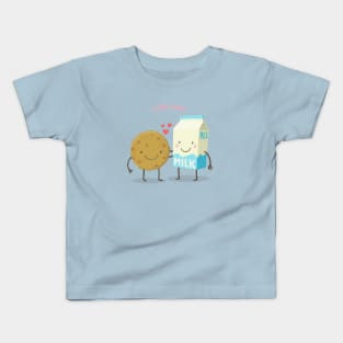 Cookie and Milk - Hashtag Couple Goals Kids T-Shirt